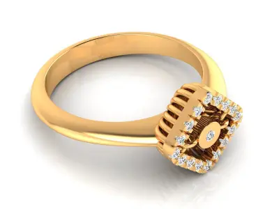 Ring M174 The luxury female ring with gems wedding 3D print model