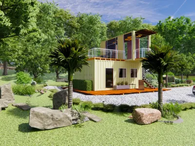 Shipping Container Home 3D model