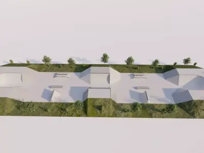 Skatepark-Skate Park PACK 3D model