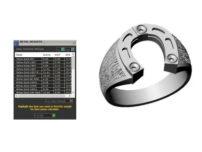 Luckie Horseshoe ring 3D print model