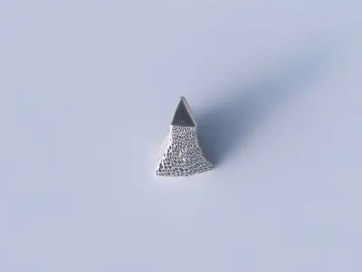 Vase grounded tilted triangle with dense twisted organic latt... 3D print model