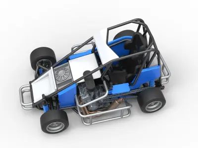 Pavement 600 Micro sprint car Scale 1 to 25 3D print model