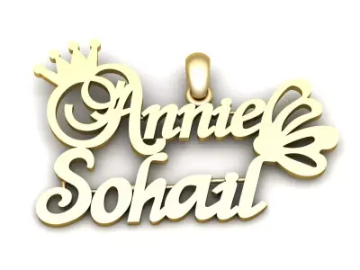 Annie Sohail name-Pendant for Men-Women 3d-Printable Model 3D print model