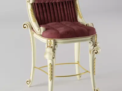 hooker luxury barstool 3D model