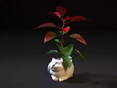 Planter cat 3D print model