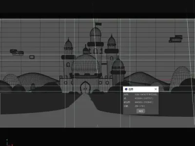 cartoon castle 3D model