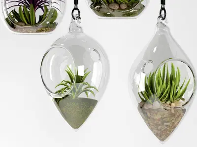 Hanging bowl vase 4 3D model