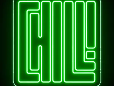 Chill Neon Sign 3D model