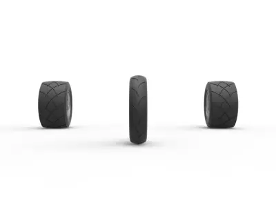 Wheel Set of Ape car proto Scale 1 to 25 3D print model