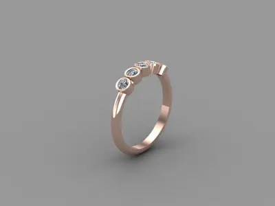 Solitaire Ring SR1 Version 1 3D model