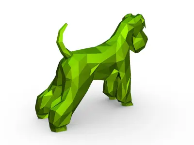 Schnauzer dog figure 3D print model