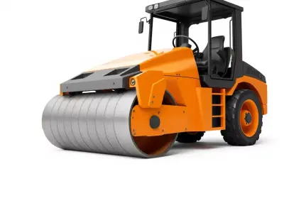 Vibrant Asphalt Roller model pack Low-poly 3D model