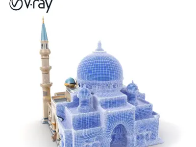 Intricate Mosque Architecture Model Pack Low-poly 3D model