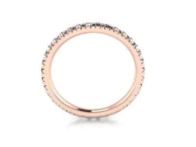 Pav Woman Engagement Ring 3D print model