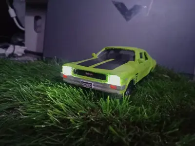 HQ HOLDEN MONARO 1973 4 DOOR GTS INTERIOR WHEELS- MINIATURE CAR 3D print model