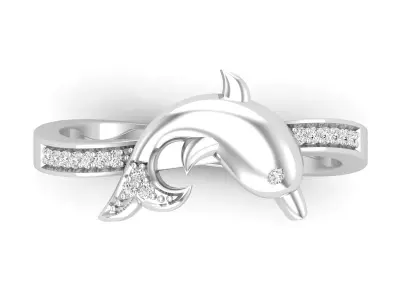 AV 645 Diamond Slender Dolphin Animal Fish 3D print model