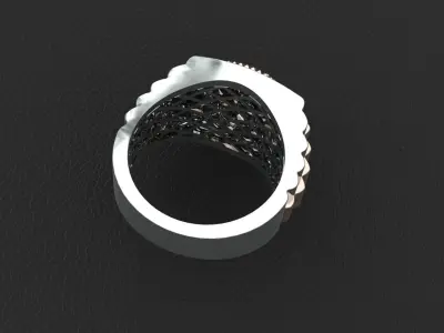 men ring 3D print model 13