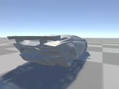 low poly lambo car  3D model