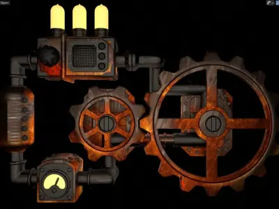 Machinery Wall Decoration - Printer Ready 3D print model