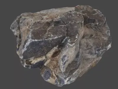 Jagged Basalt- 8K Textures - 6 Mesh Resolutions  Low-poly 3D model
