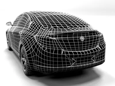 OPEL INSIGNIA SEDAN 2009 LOWPOLY Low-poly 3D model