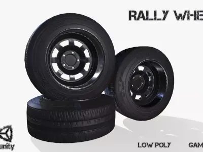 Rally wheel Eagle F1 Low-poly 3D model