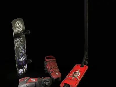 3D model of Skate Collection Vol1 Low-poly 3D model