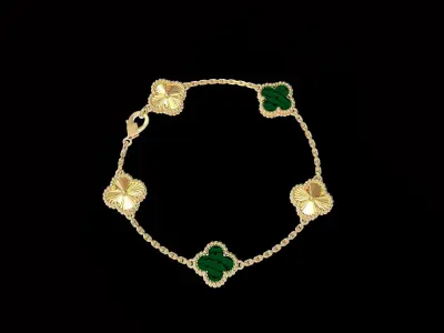 Vintage Bracelet Flower Diamond Cutted Flower 10mm 3D print model