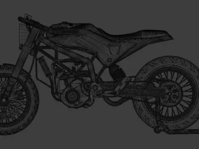 Husqvarna Vitpilen Low-poly 3D model