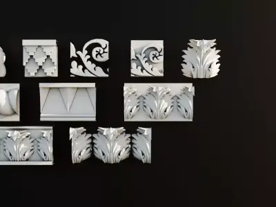 Ornament Pack Vol 22 - Baroque Neoclassicism Antique 3D model