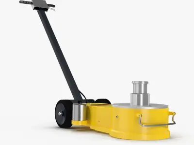 Floor Jack Yellow Low-poly 3D model