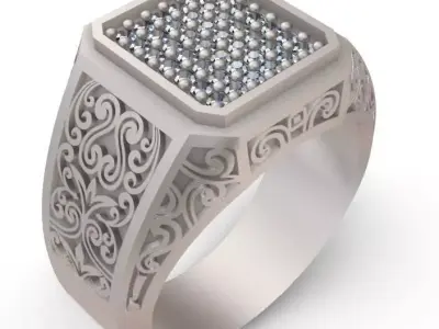 classic ring men model c 3D print model