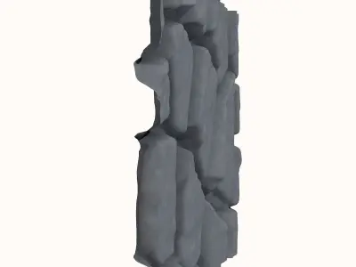 Quarry Stone Wall Kitbash 3D model