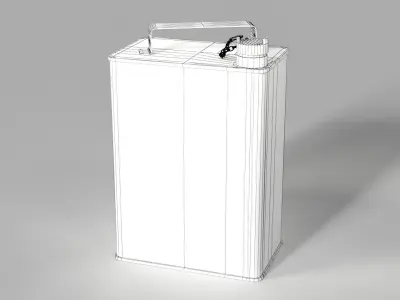  Vintage Castrol Petrol Gas Fuel Can Low-poly 3D model