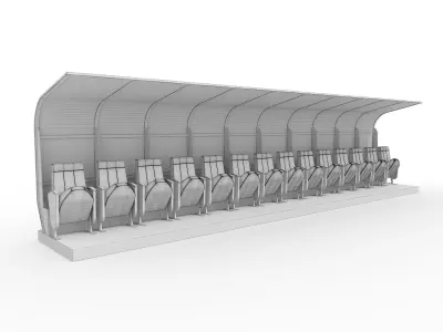 Soccer Bench 06 3D model