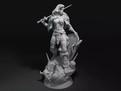 Fan Red Sonja - printable stl 3D print model