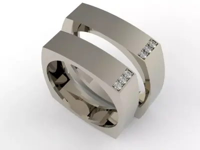 Twin Souls wedding ring set 3D print model