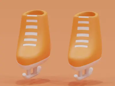 Cartoon Ice Skates Icon 3D model
