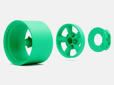 15x10 Torq Thrust D Wheel and Brake 3D print model