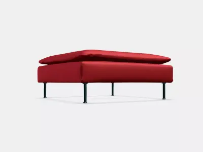 SODERHAMN Footstool cover 4 Low-poly 3D model