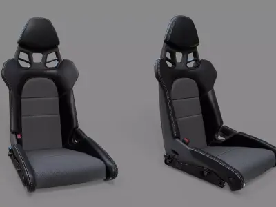 Car Seat Low-poly 3D model purchase