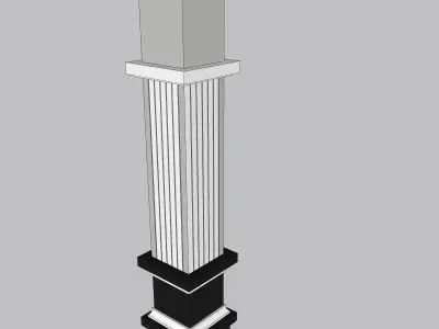 stone piller column 3D model