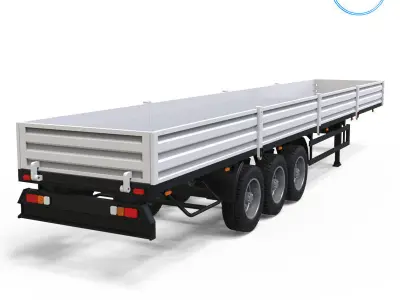 Trailer flatbed 3D model