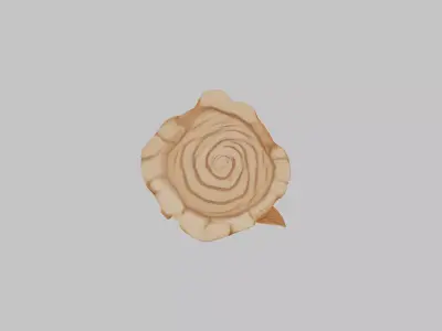 Wooden Spiral Log Low-poly 3D model