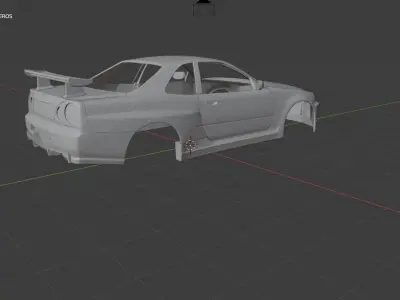 Nissan GTR R34 3D print model