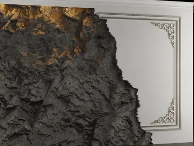 stone wall panel 3D model