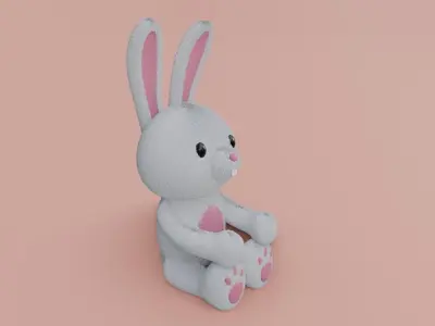 Plush Bunny For Render - Coelhinho de Pelucia 3D model