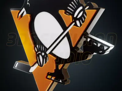 Pittsburgh Penguins  logo - Cinematic - 3D print 3D model