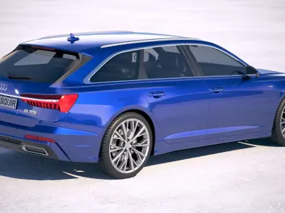 Audi A6 Avant S-line 2019 3D model