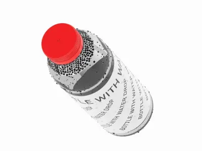Bottle with water drop 3D model
